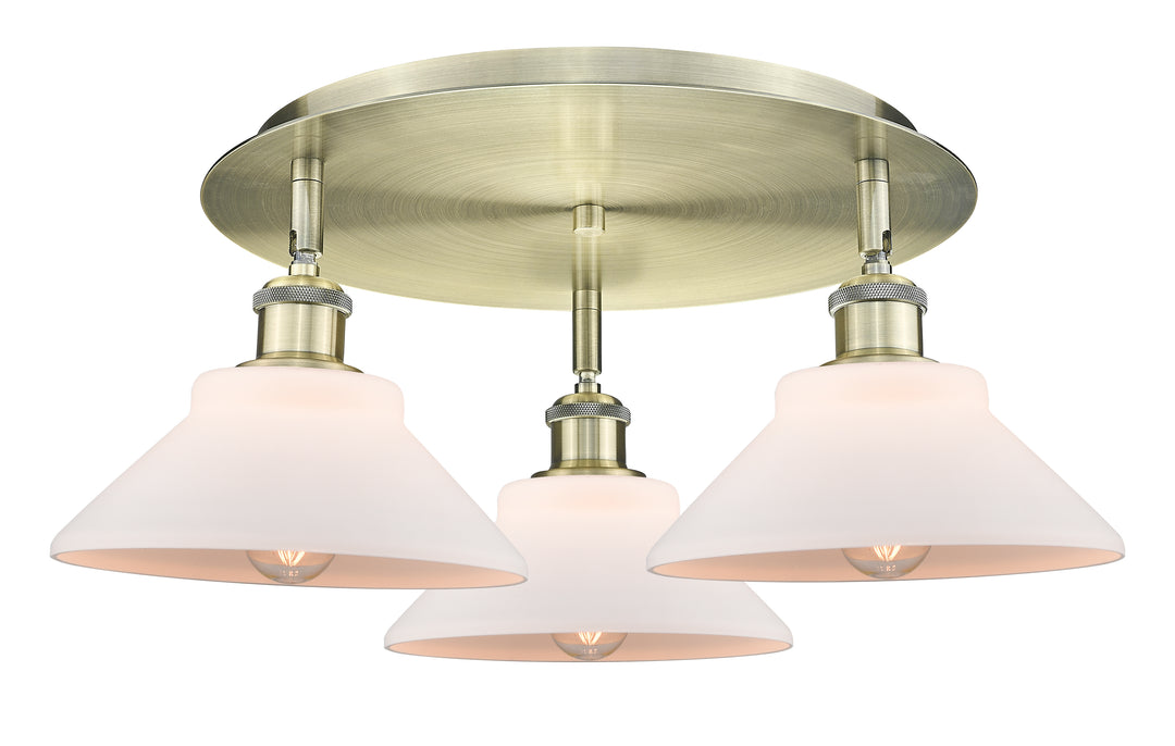 Innovations Lighting Orwell 9" Flush Mount - Antique Brass