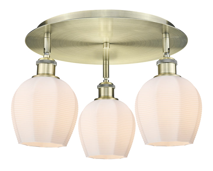 Innovations Lighting Norfolk 6" Flush Mount - Antique Brass