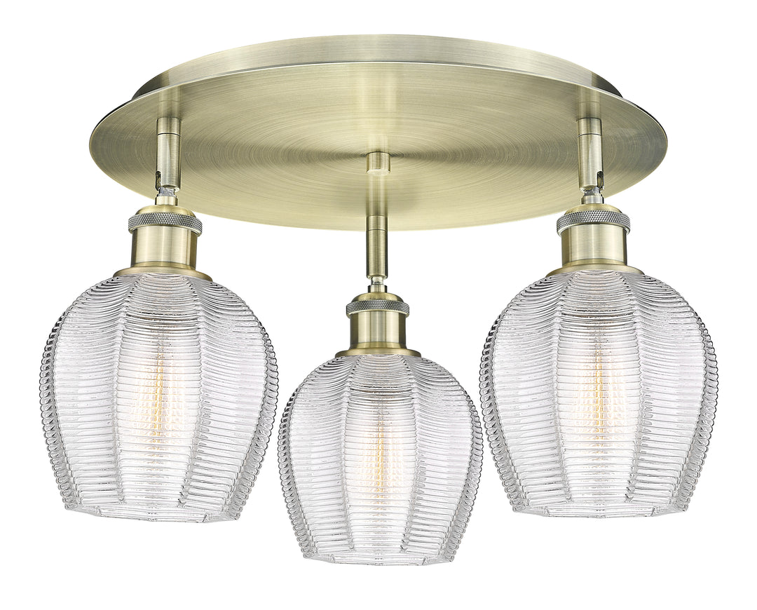 Innovations Lighting Norfolk 6" Flush Mount - Antique Brass