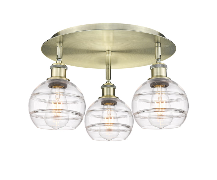 Innovations Lighting Rochester 6" Flush Mount - Antique Brass