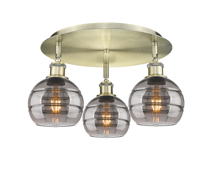 Innovations Lighting Rochester 6" Flush Mount - Antique Brass