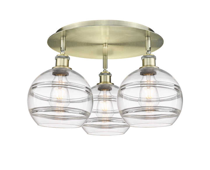 Innovations Lighting Rochester 8" Flush Mount - Antique Brass
