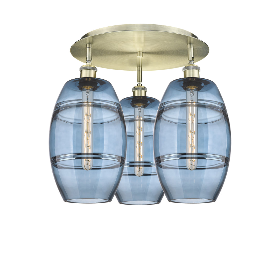 Innovations Lighting Vaz 8" Flush Mount - Antique Brass