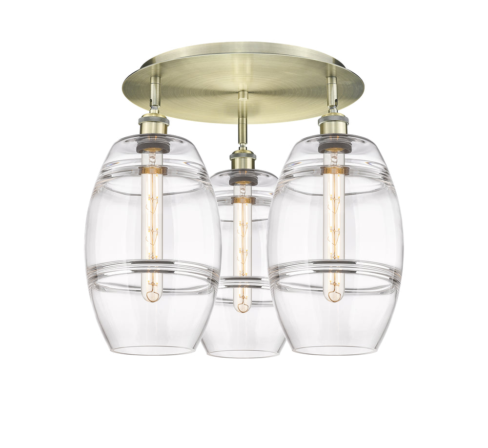 Innovations Lighting Vaz 8" Flush Mount - Antique Brass