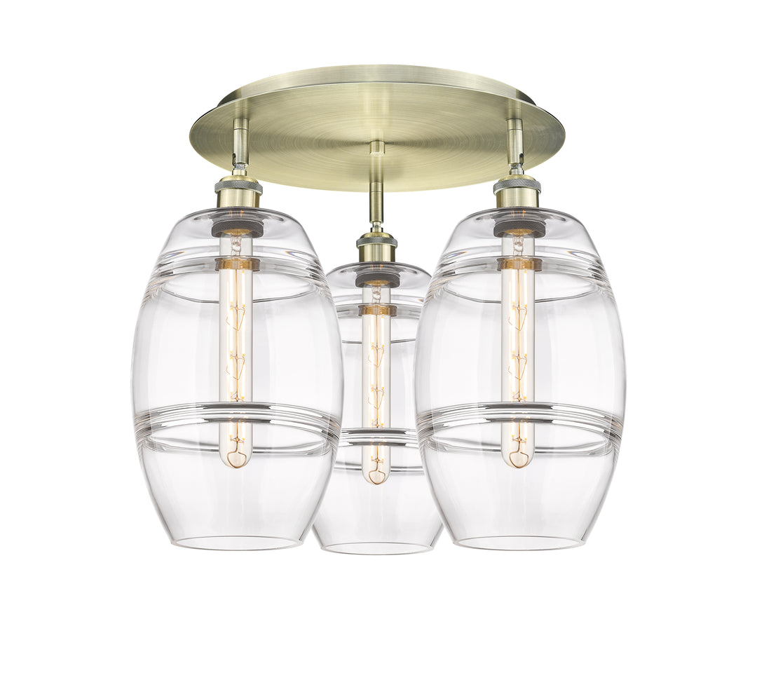 Innovations Lighting Vaz 8" Flush Mount - Antique Brass