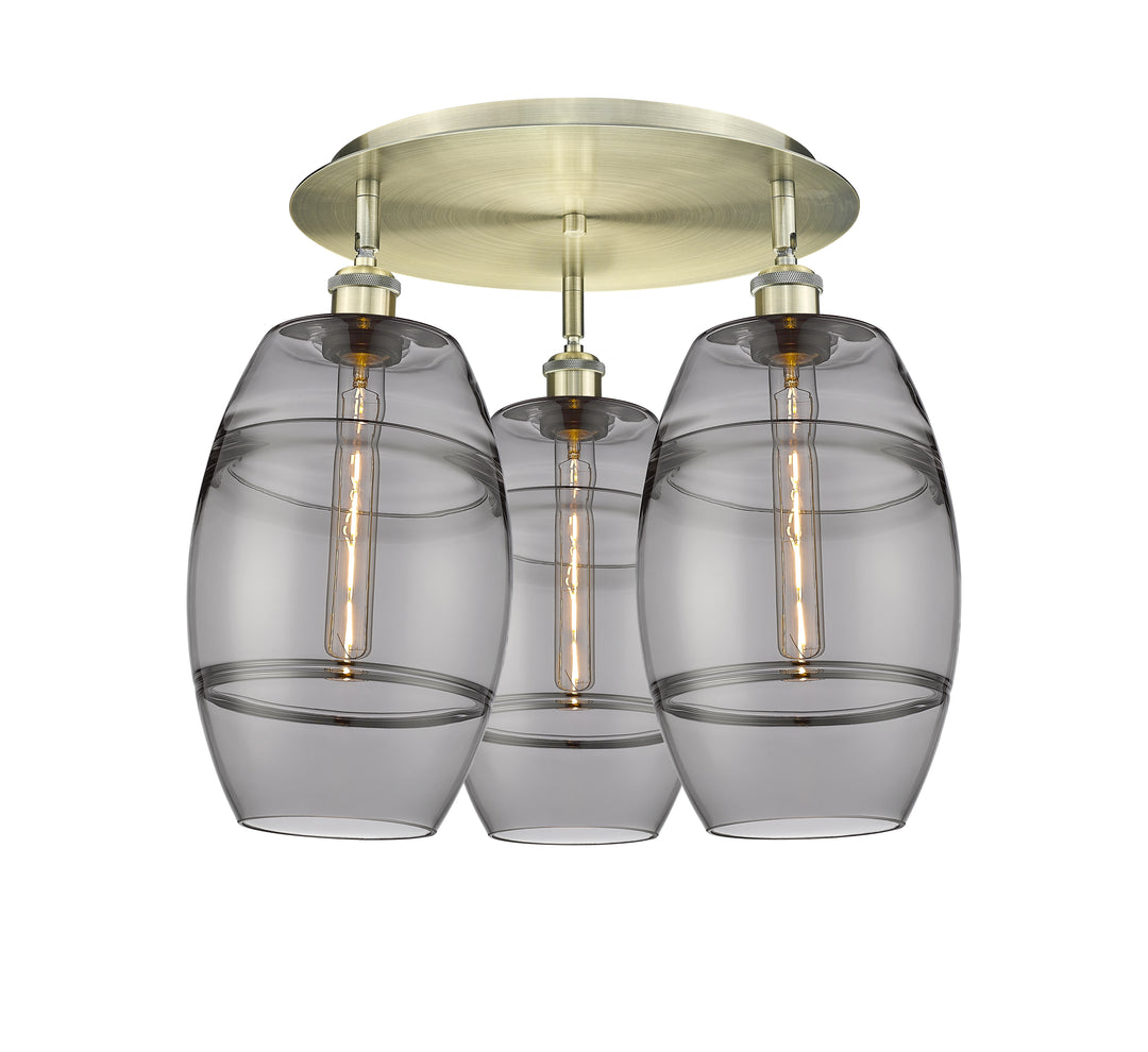 Innovations Lighting Vaz 8" Flush Mount - Antique Brass