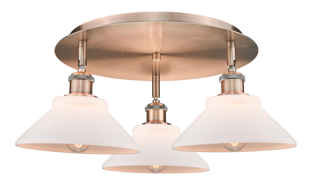 Innovations Lighting Orwell 9" Flush Mount - Antique Copper