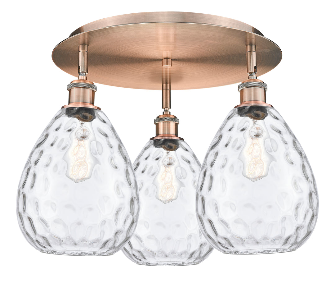 Innovations Lighting Waverly 8" Flush Mount - Antique Copper