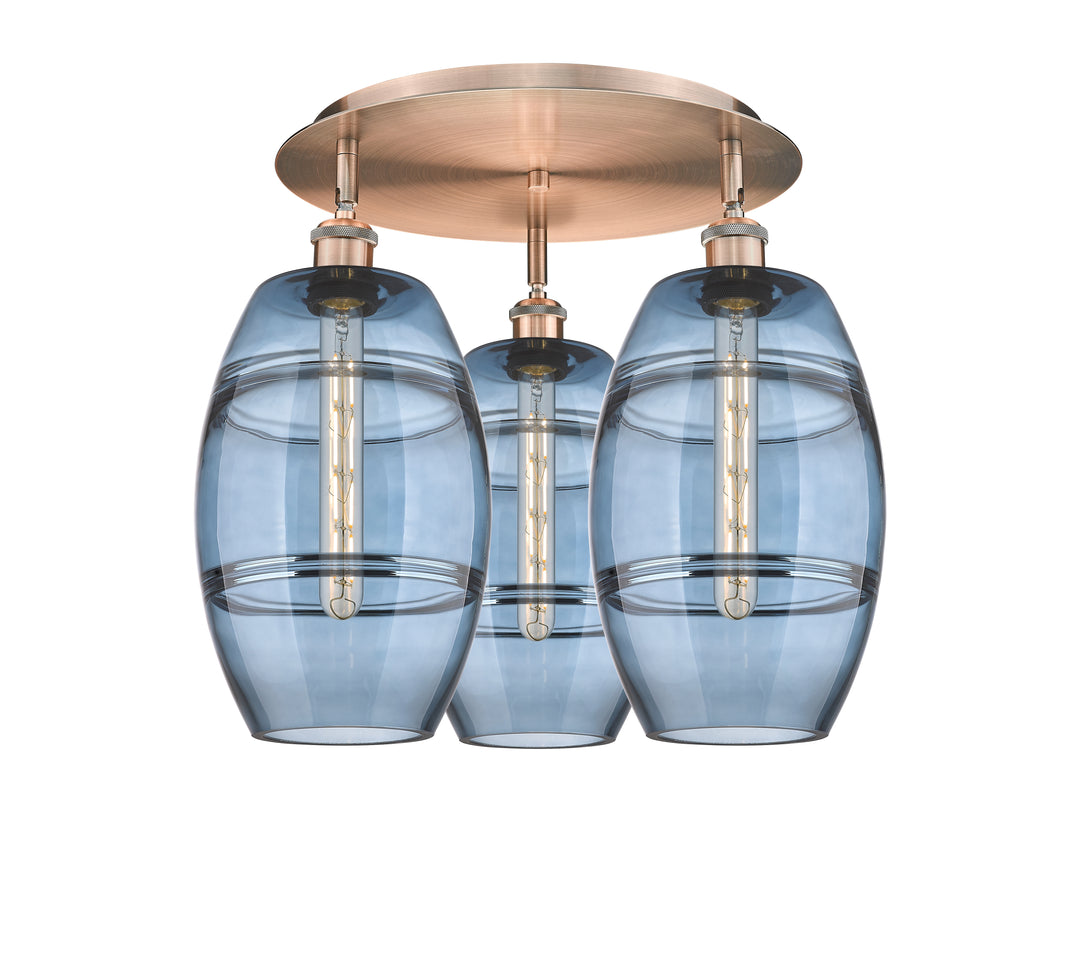 Innovations Lighting Vaz 8" Flush Mount - Antique Copper
