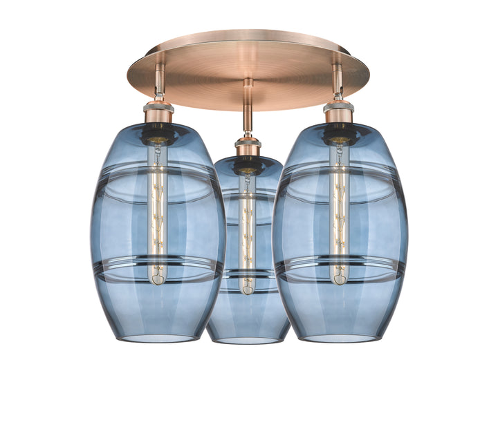 Innovations Lighting Vaz 8" Flush Mount - Antique Copper