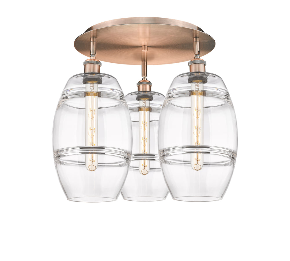 Innovations Lighting Vaz 8" Flush Mount - Antique Copper