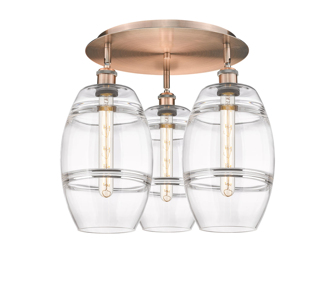 Innovations Lighting Vaz 8" Flush Mount - Antique Copper