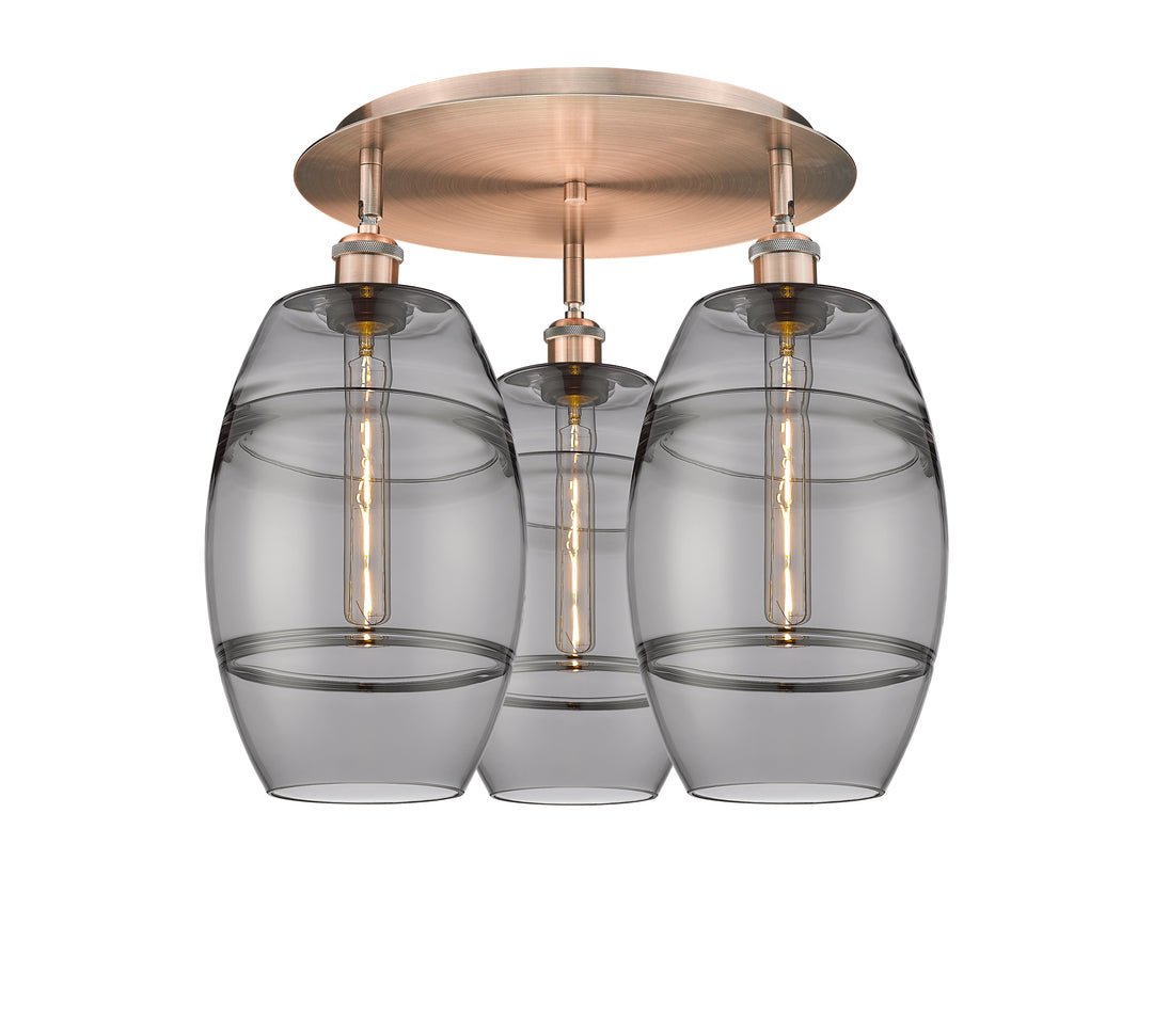 Innovations Lighting Vaz 8" Flush Mount - Antique Copper