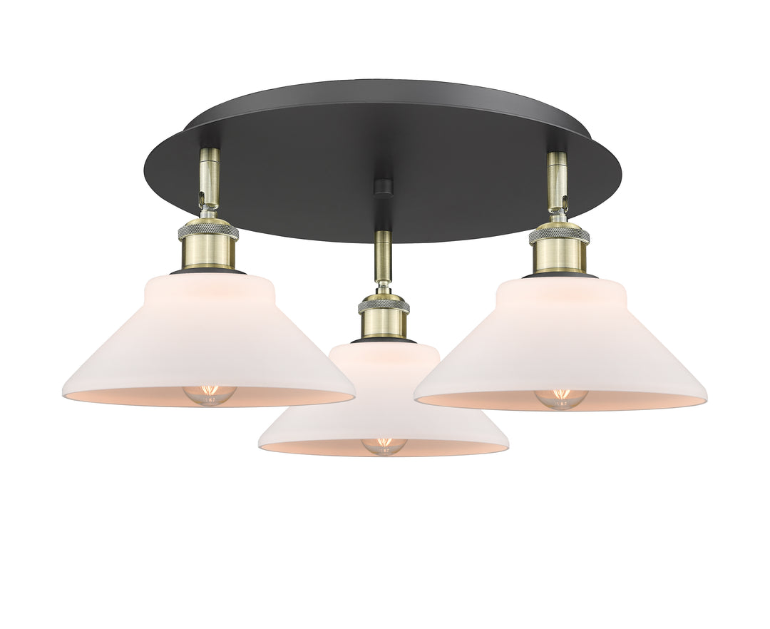 Innovations Lighting Orwell 9" Flush Mount - Black Antique Brass