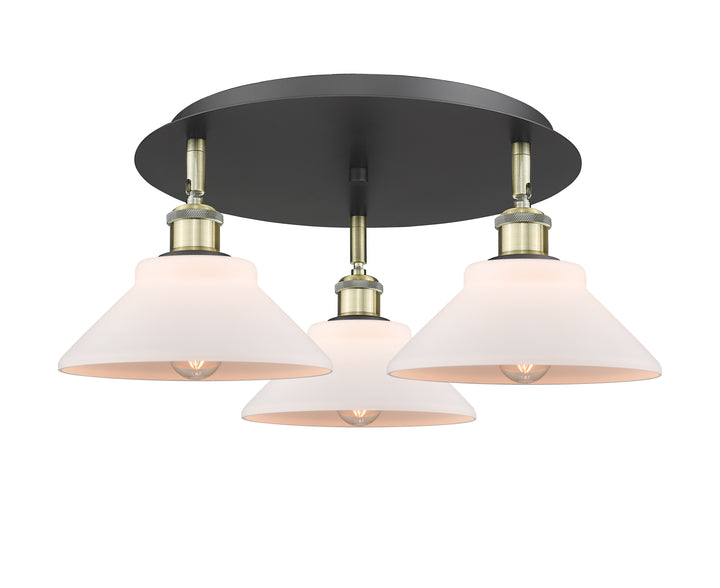 Innovations Lighting Orwell 9" Flush Mount - Black Antique Brass