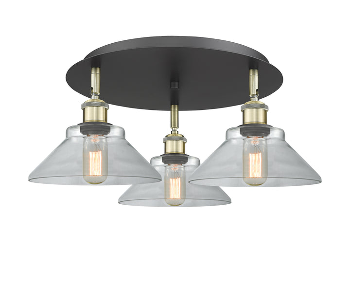 Innovations Lighting Orwell 9" Flush Mount - Black Antique Brass