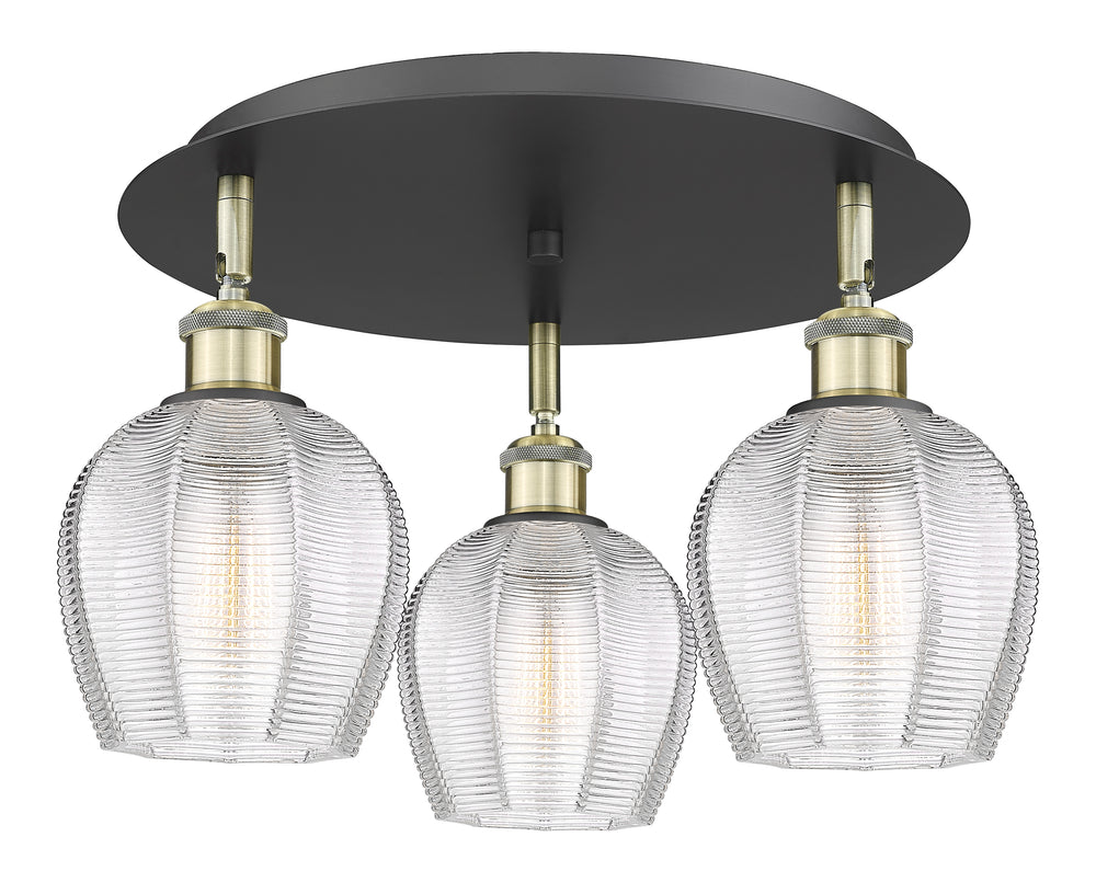 Innovations Lighting Norfolk 6" Flush Mount - Black Antique Brass