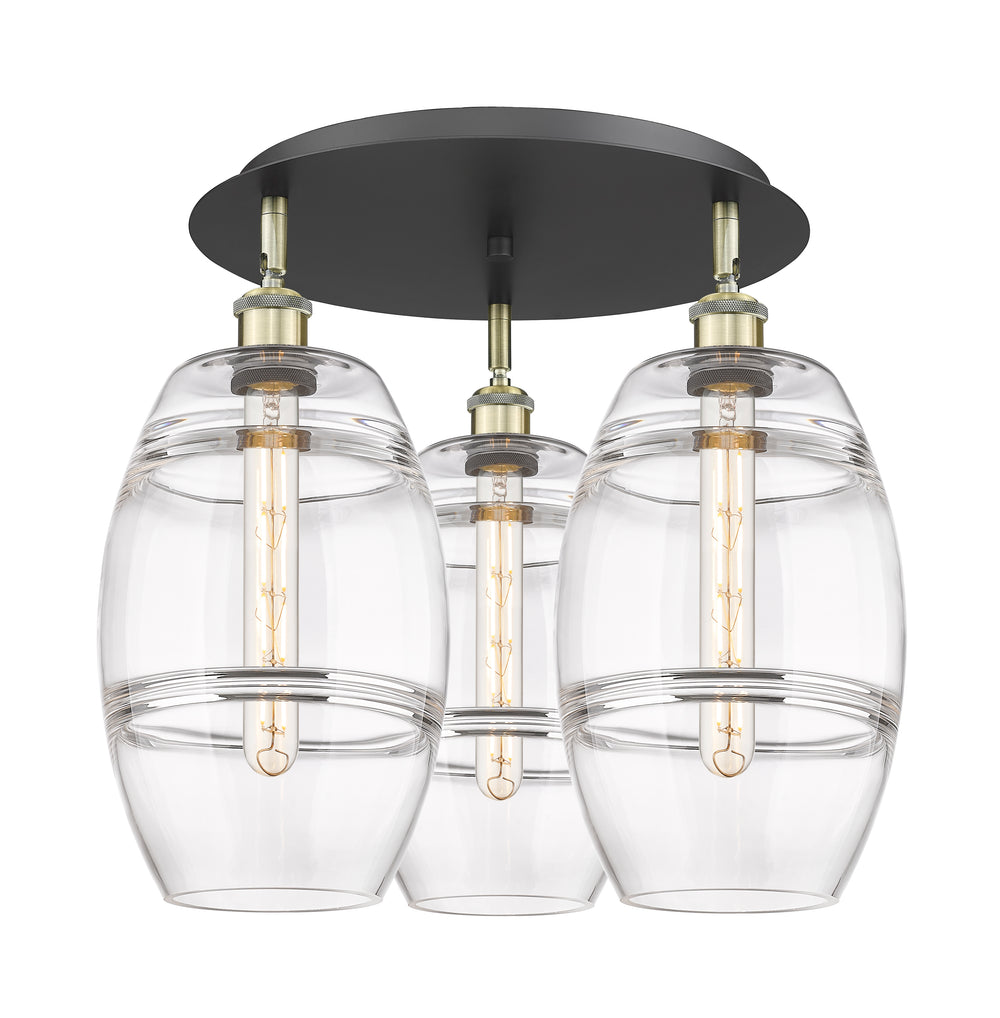 Innovations Lighting Vaz 8" Flush Mount - Black Antique Brass