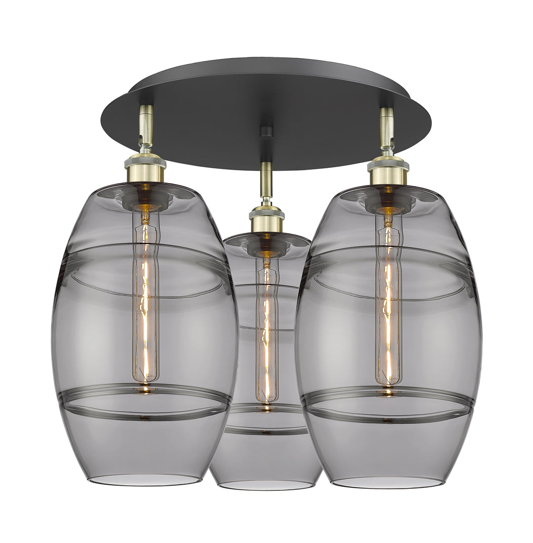 Innovations Lighting Vaz 8" Flush Mount - Black Antique Brass