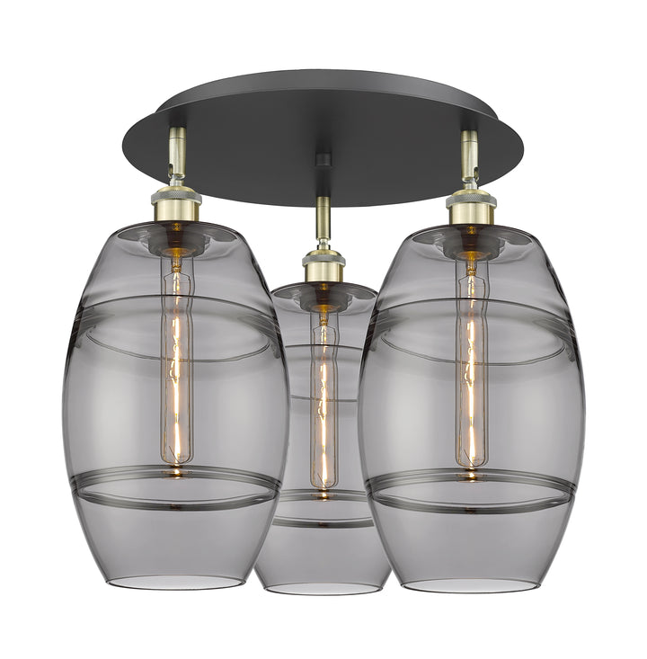 Innovations Lighting Vaz 8" Flush Mount - Black Antique Brass