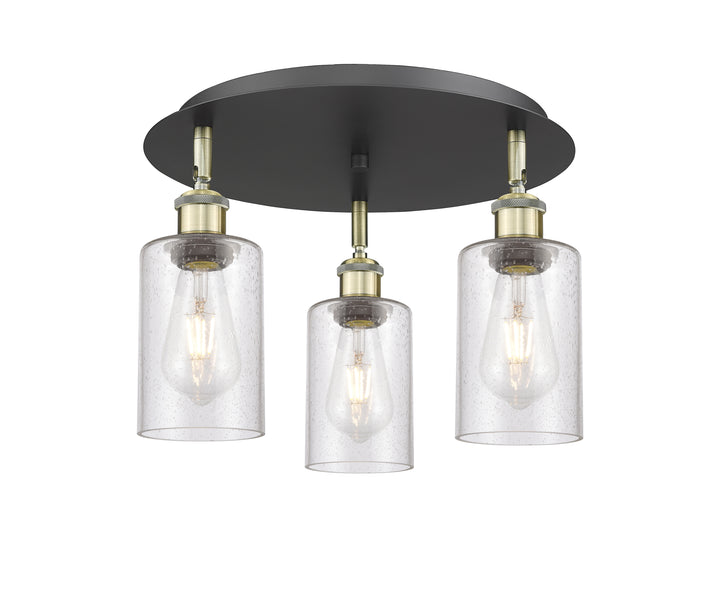 Innovations Lighting Clymer 4" Flush Mount - Black Antique Brass