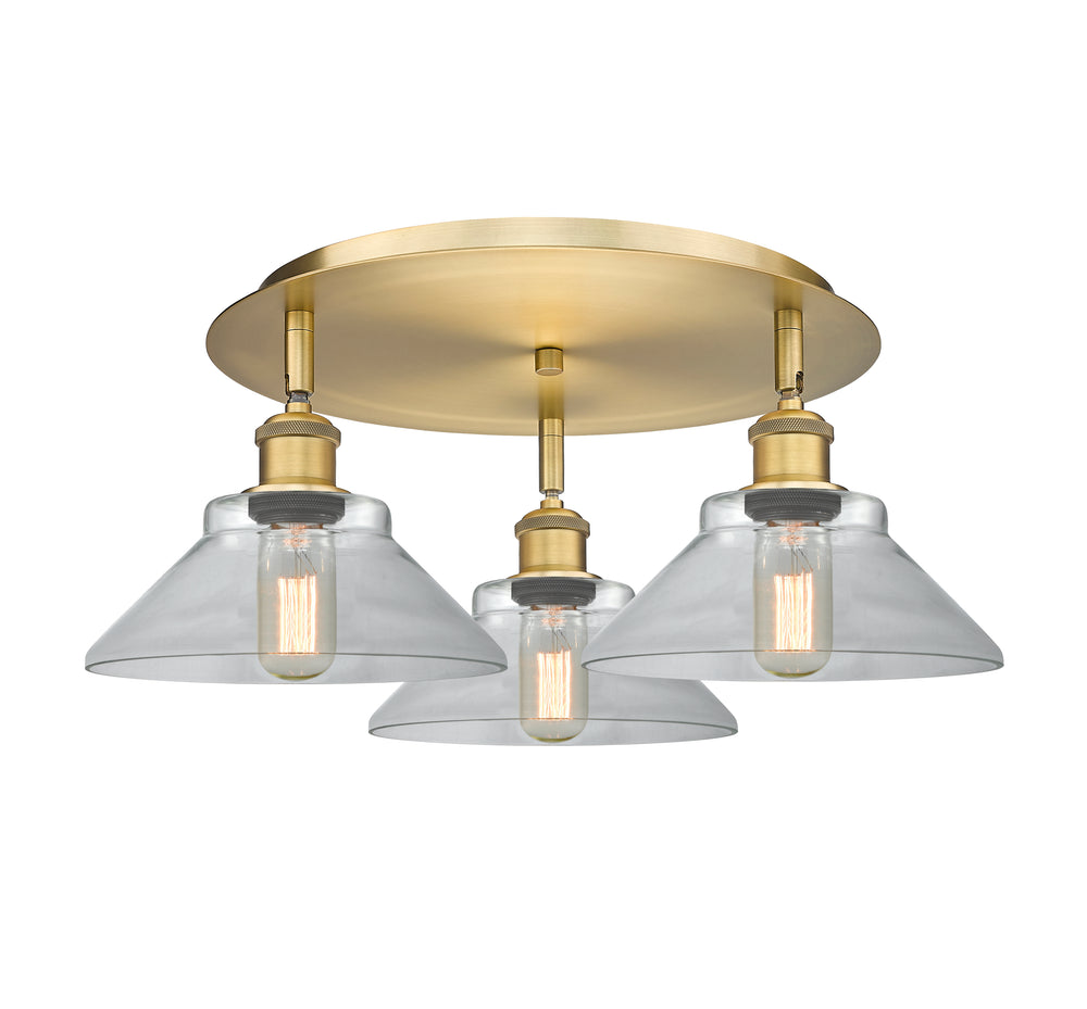Innovations Lighting Orwell 9" Flush Mount - Brushed Brass