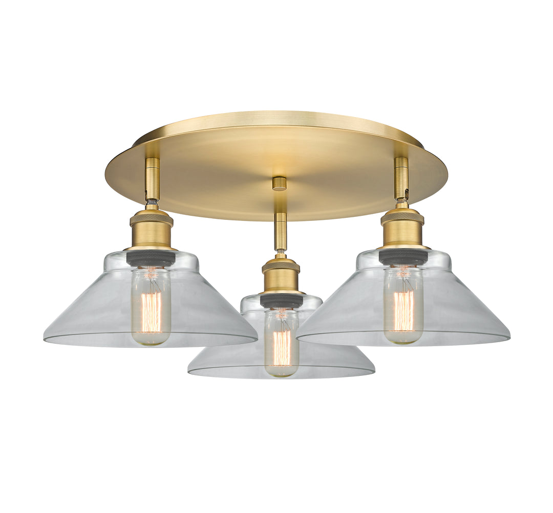 Innovations Lighting Orwell 9" Flush Mount - Brushed Brass