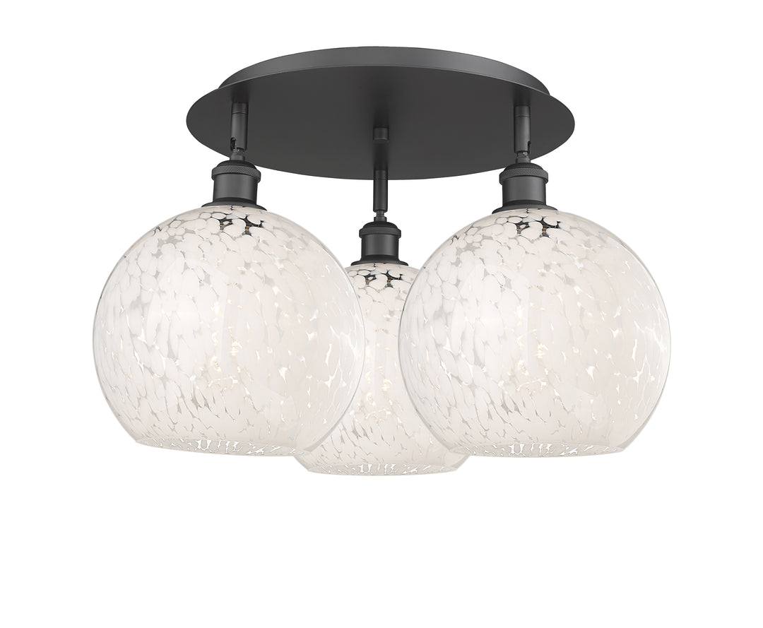 Innovations Lighting White Mouchette 10" Flush Mount - Matte Black