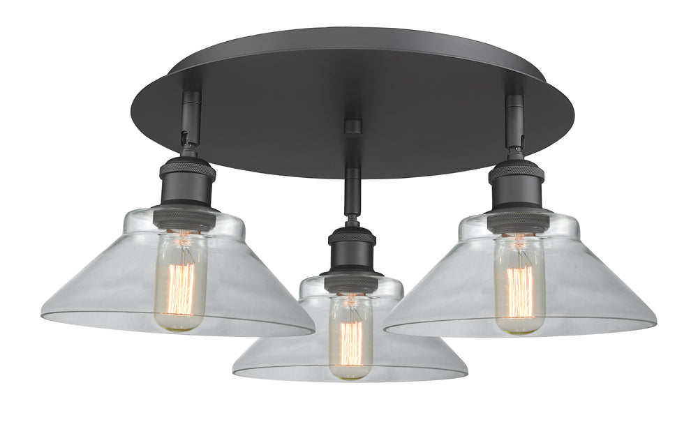 Innovations Lighting Orwell 9" Flush Mount - Matte Black