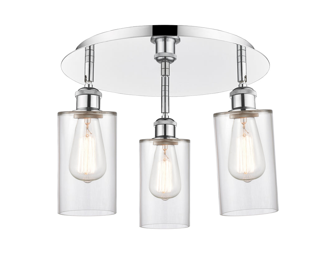 Innovations Lighting Clymer 4" Flush Mount - Polished Chrome