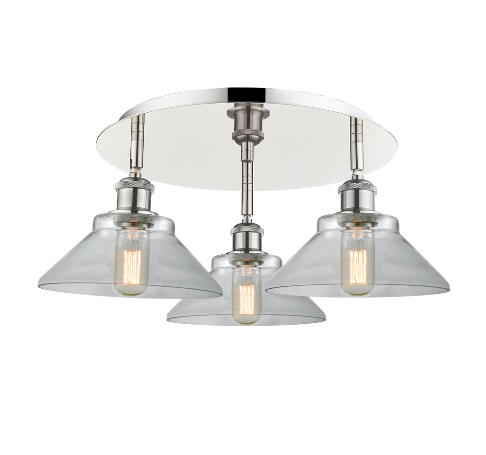 Innovations Lighting Orwell 9" Flush Mount - Polished Nickel