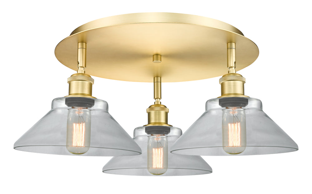 Innovations Lighting Orwell 9" Flush Mount - Satin Gold Ceiling Flush Mounts Innovations Lighting   