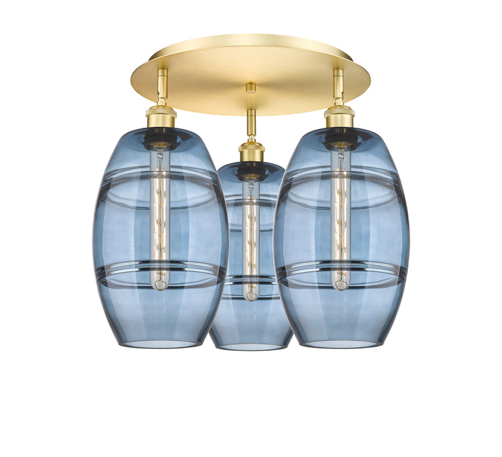 Innovations Lighting Vaz 8" Flush Mount - Satin Gold