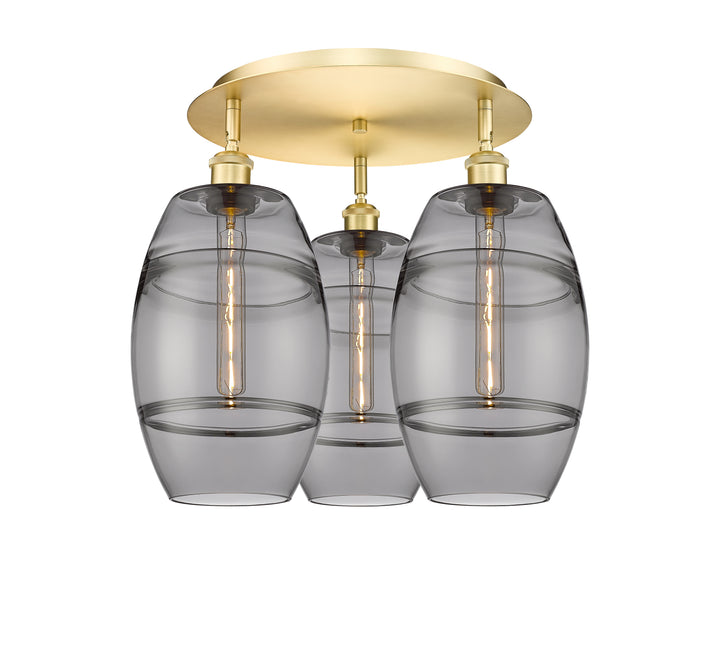 Innovations Lighting Vaz 8" Flush Mount - Satin Gold