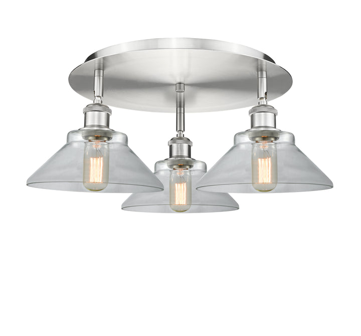 Innovations Lighting Orwell 9" Flush Mount - Satin Nickel