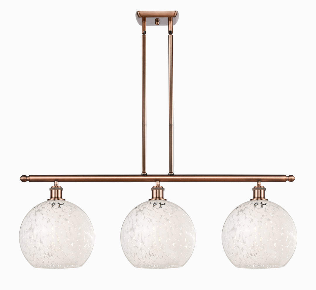 Innovations Lighting White Mouchette 10" Island Light - Antique Copper