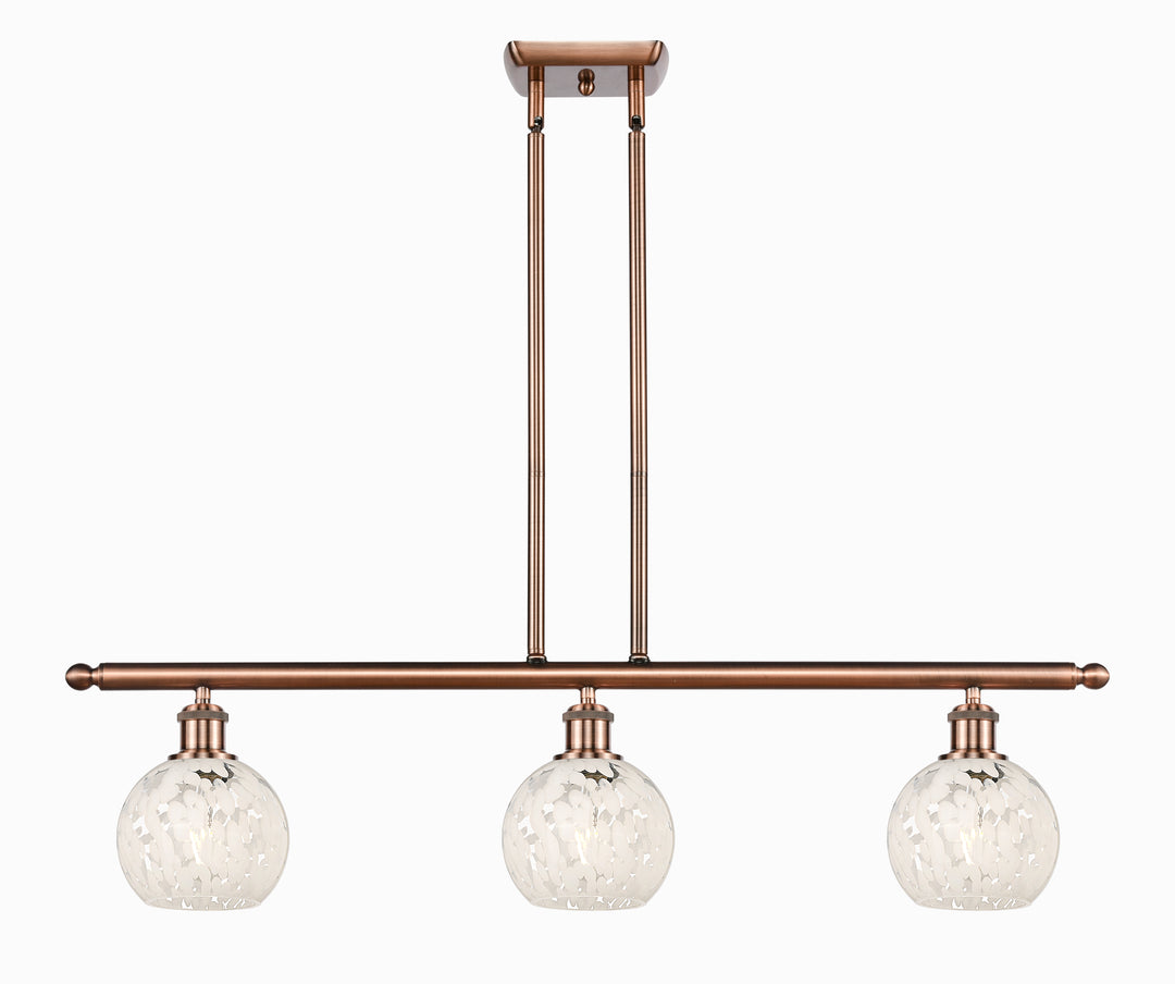 Innovations Lighting White Mouchette 6" Island Light - Antique Copper