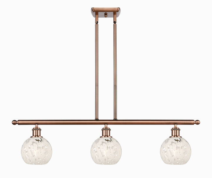 Innovations Lighting White Mouchette 6" Island Light - Antique Copper