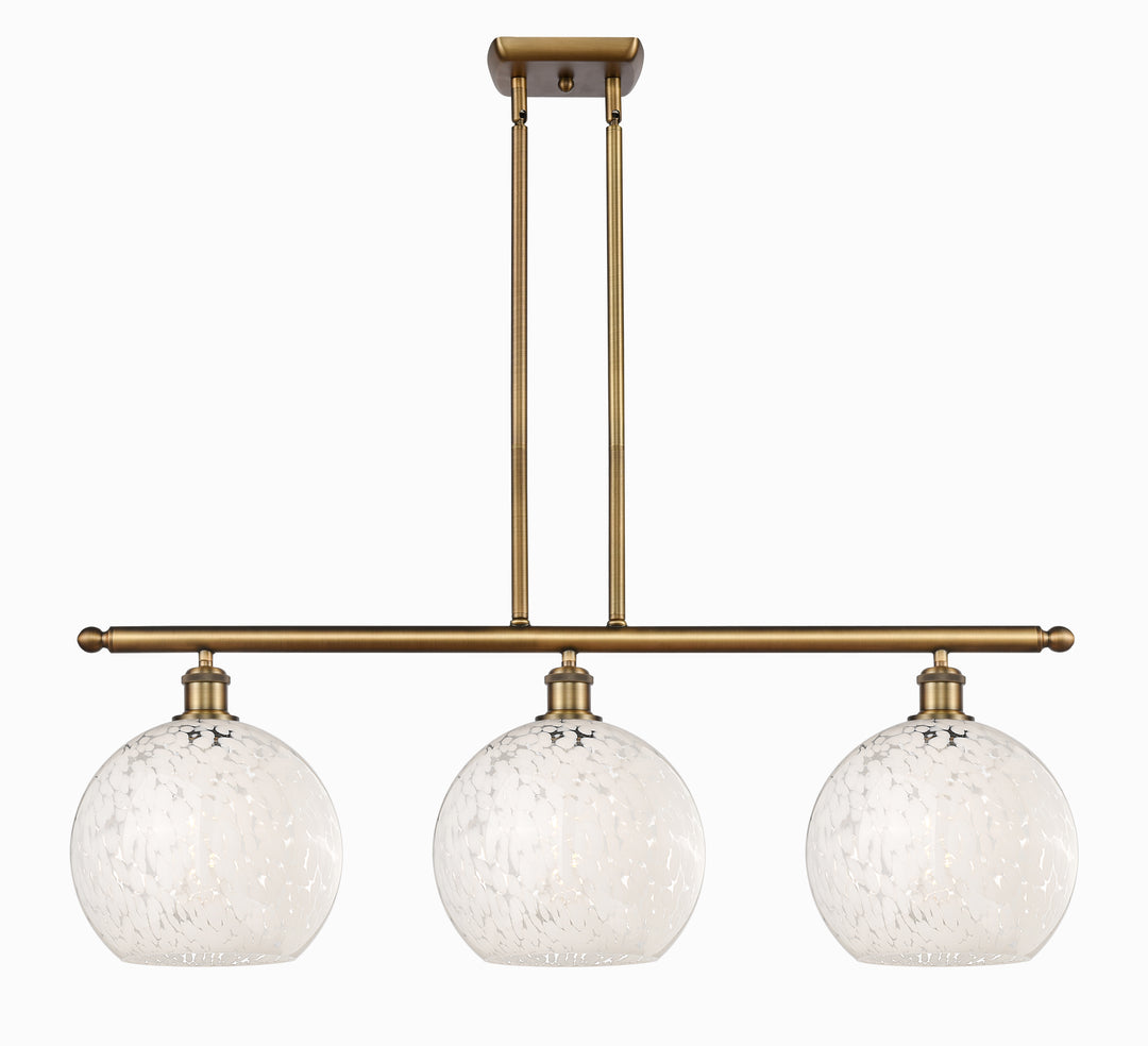 Innovations Lighting White Mouchette 10" Island Light - Brushed Brass