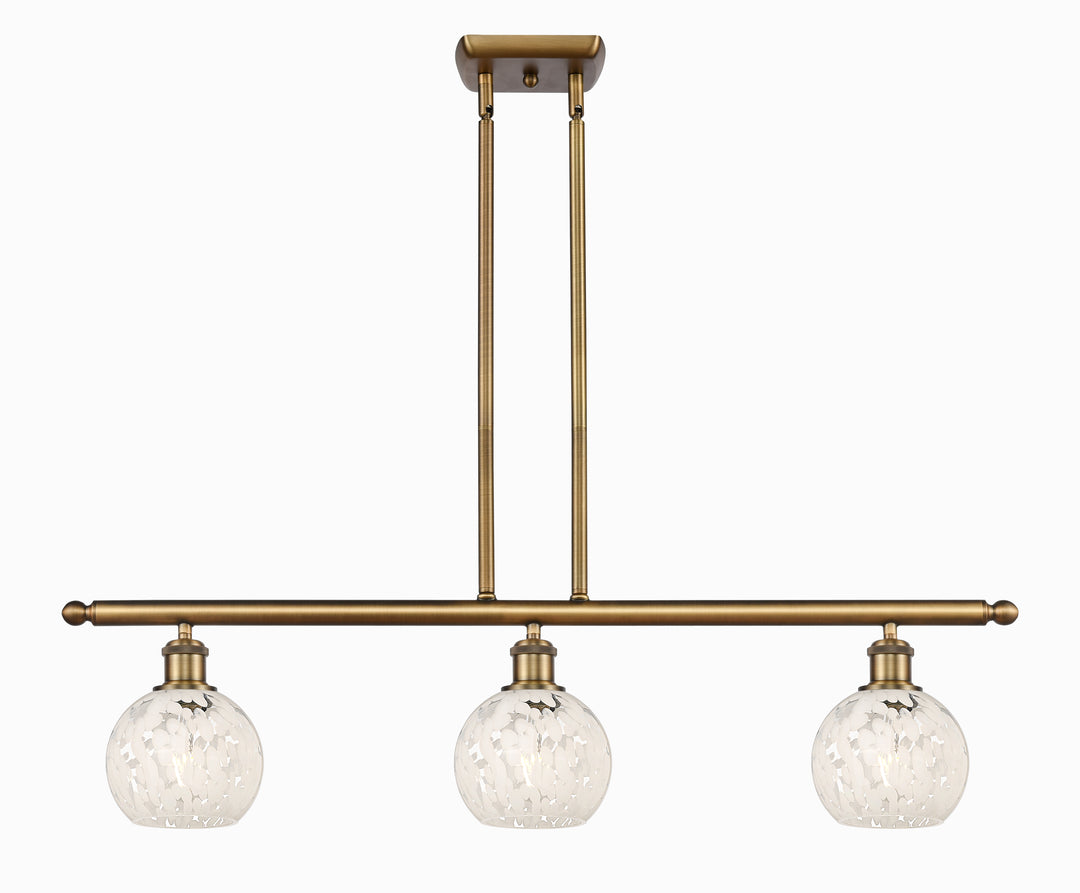 Innovations Lighting White Mouchette 6" Island Light - Brushed Brass
