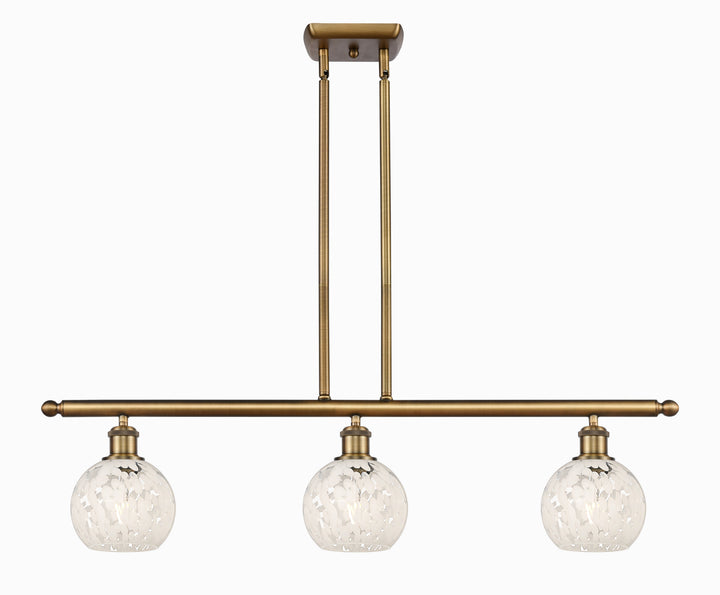 Innovations Lighting White Mouchette 6" Island Light - Brushed Brass