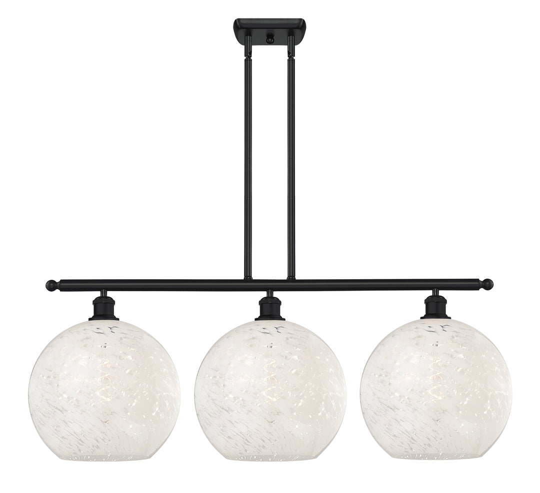 Innovations Lighting White Mouchette 12" Island Light - Matte Black