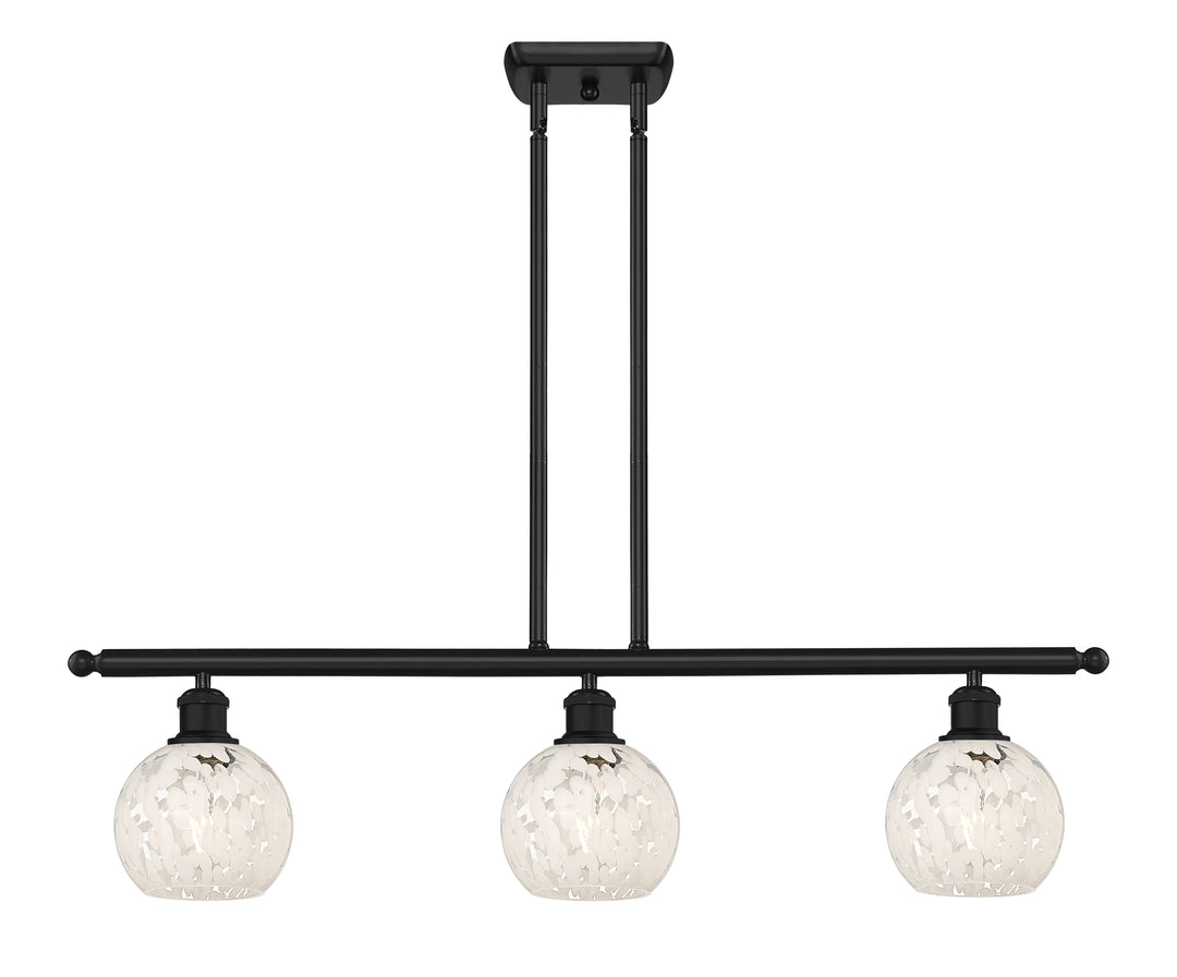 Innovations Lighting White Mouchette 6" Island Light - Matte Black