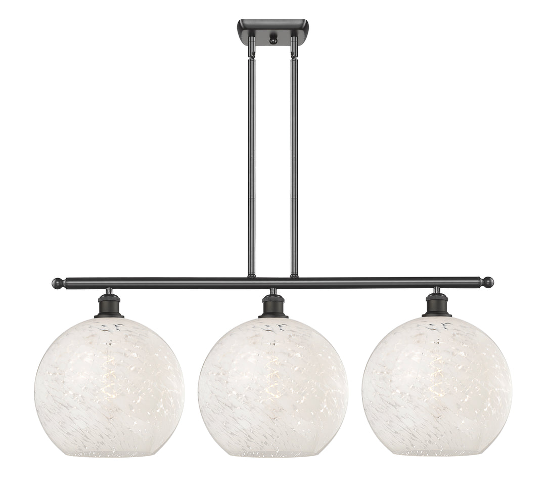 Innovations Lighting White Mouchette 12" Island Light - Oil Rubbed Bronze