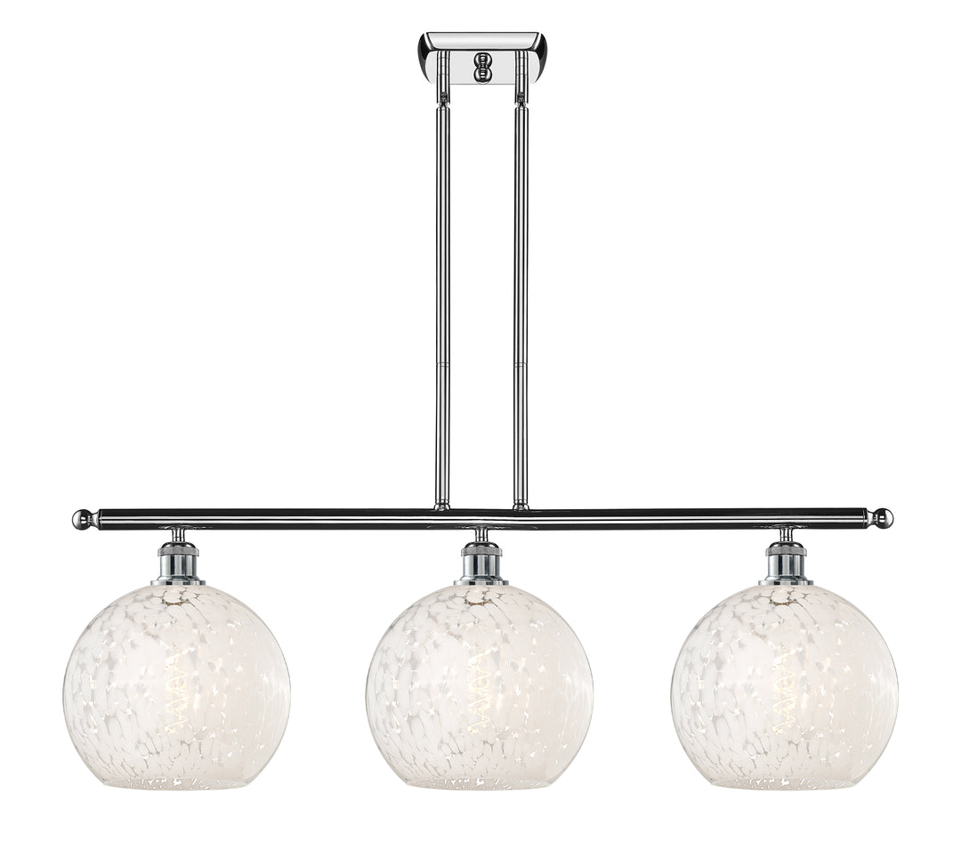 Innovations Lighting White Mouchette 10" Island Light - Polished Chrome