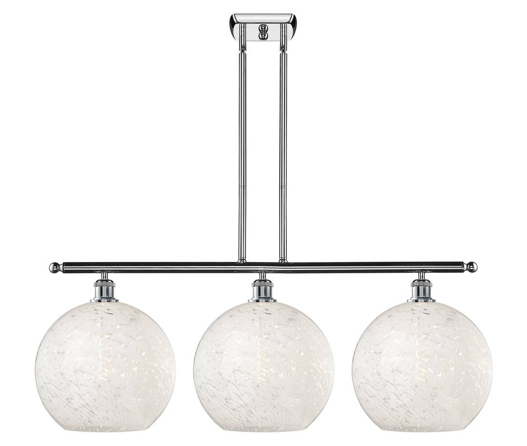 Innovations Lighting White Mouchette 12" Island Light - Polished Chrome