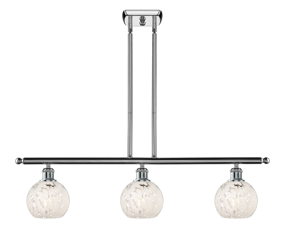 Innovations Lighting White Mouchette 6" Island Light - Polished Chrome