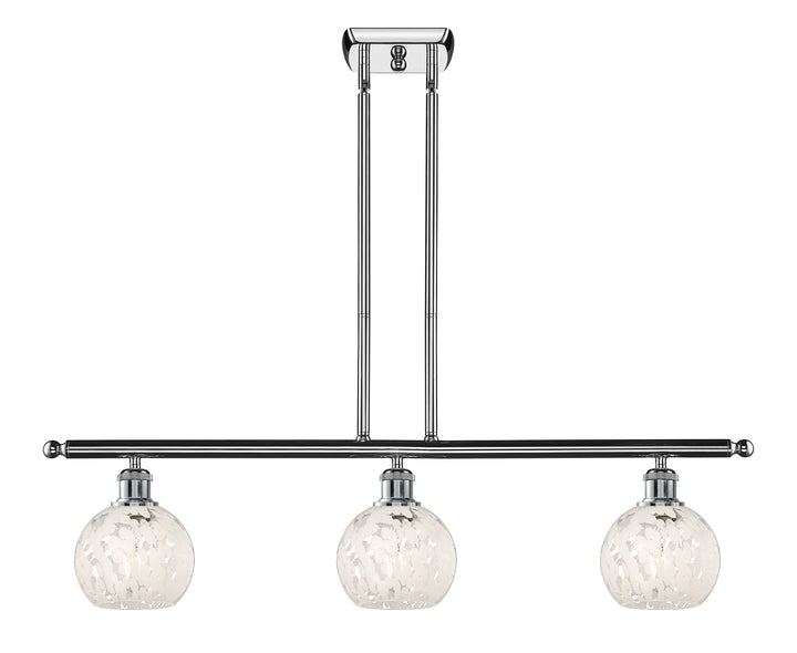 Innovations Lighting White Mouchette 6" Island Light - Polished Chrome