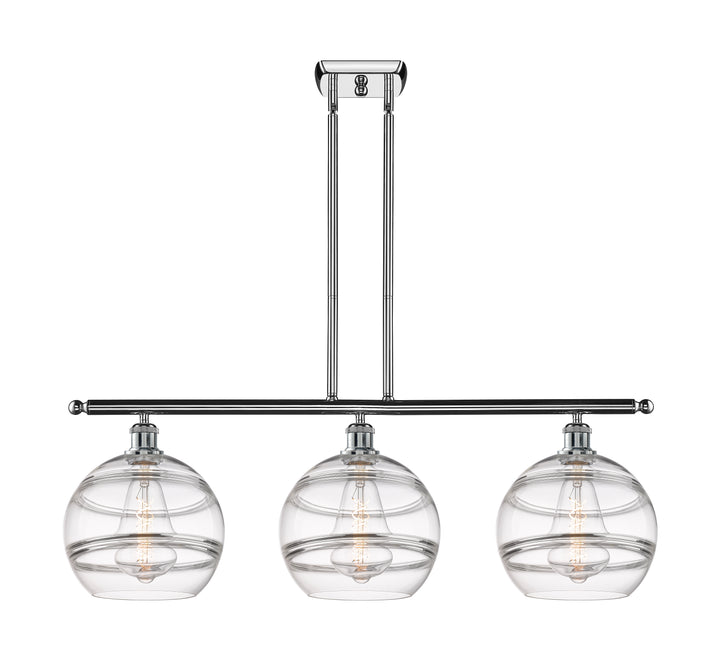 Innovations Lighting Rochester 10" Island Light - Polished Chrome Linear Chandeliers Innovations Lighting Clear ; Glass Type: Clear  