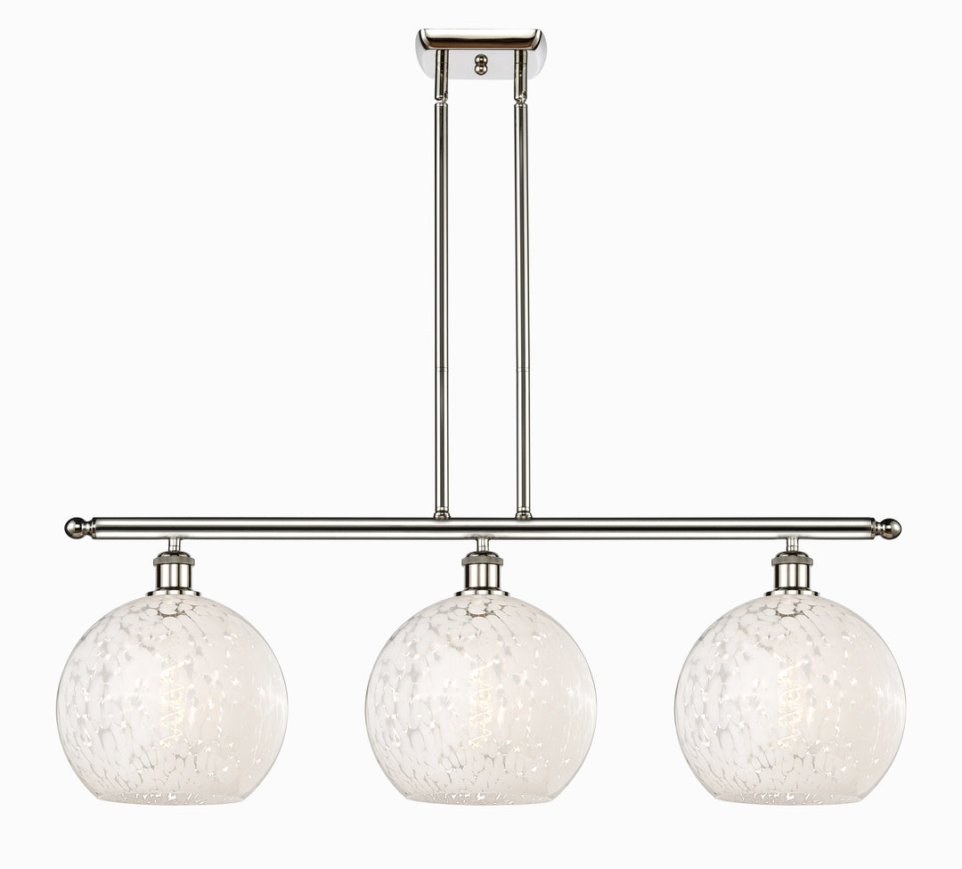 Innovations Lighting White Mouchette 10" Island Light - Polished Nickel